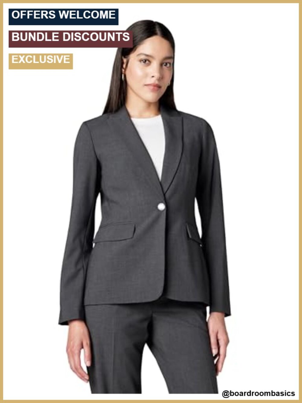 Women's One Button Lux Blazer Long Sleeve Workwear